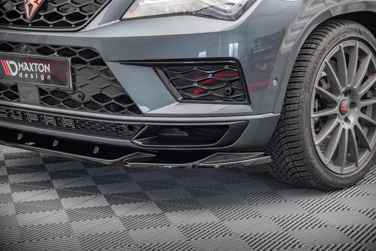 Street+ Spoilerlippe Front Ansatz V.2 passend für Cupra Ateca Mk1 schwarz Hochglanz – Ansicht 5