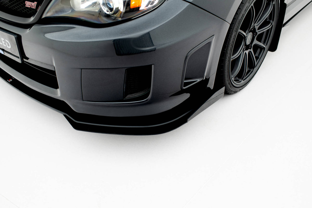 Front Stoßstange Flaps passend für Flaps Subaru Impreza WRX STI Mk3 Facelift schwarz Hochglanz – Ansicht 4