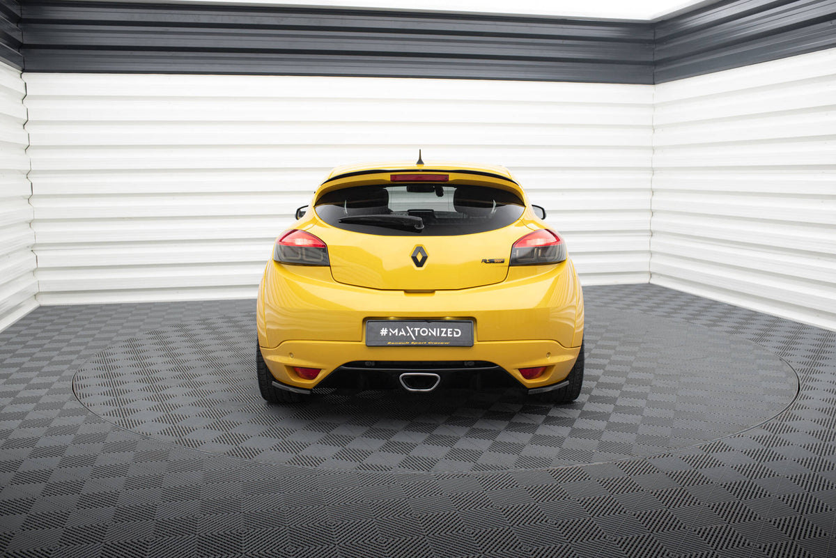 Heck Ansatz Flaps Diffusor passend für RENAULT MEGANE 3 RS schwarz Hochglanz – Ansicht 1