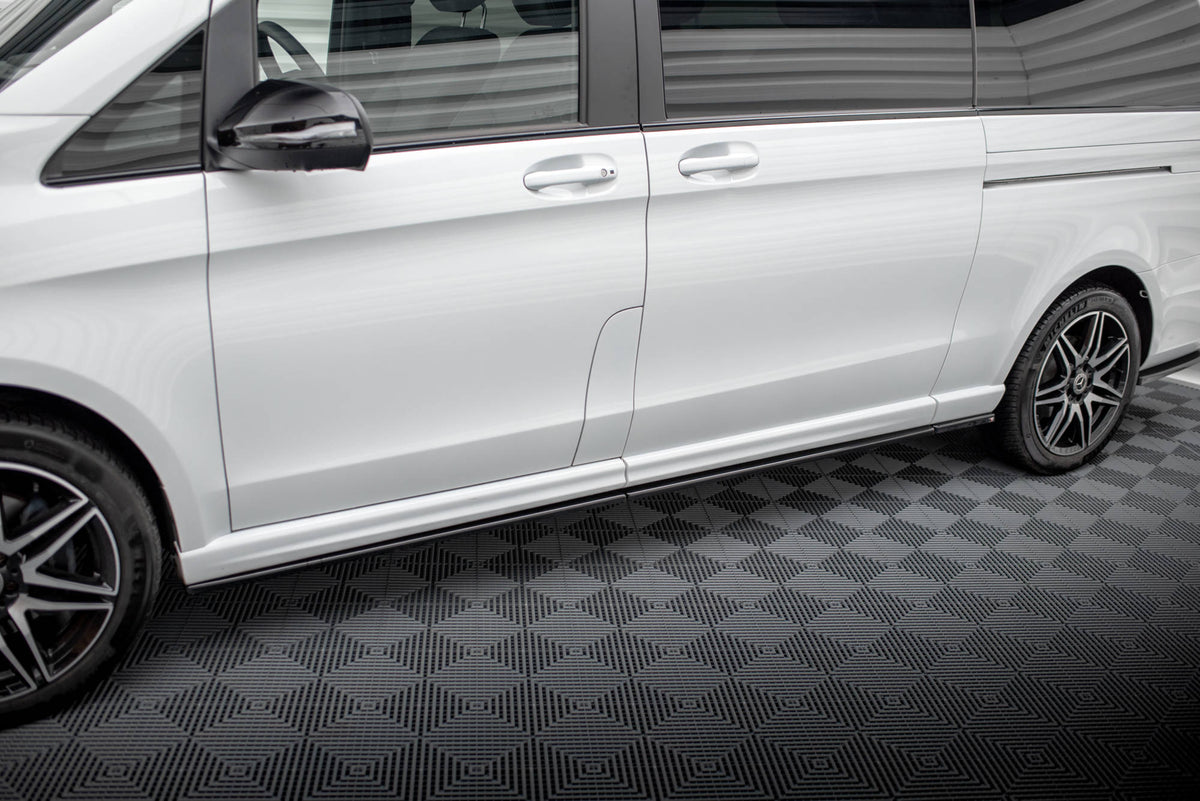 Street+ Seitenschweller Leisten passend für V.1 passend für Mercedes-Benz V-Klasse Extra Long AMG-Line W447  schwarz Hochglanz – Ansicht 4