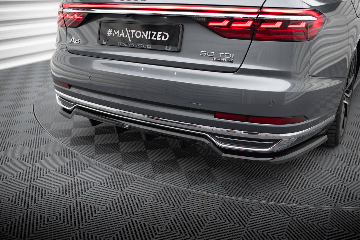 Street+ Mittlerer Diffusor RACE passend für Audi A8 D5 schwarz Hochglanz – Ansicht 4