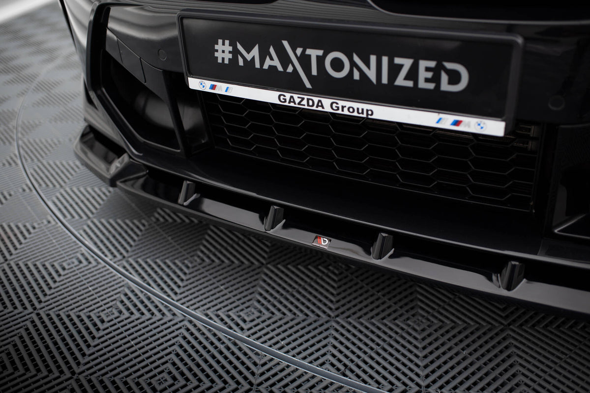 Street+ Spoilerlippe Front Ansatz V.1 passend für BMW X3 M F97 Facelift schwarz Hochglanz – Ansicht 4