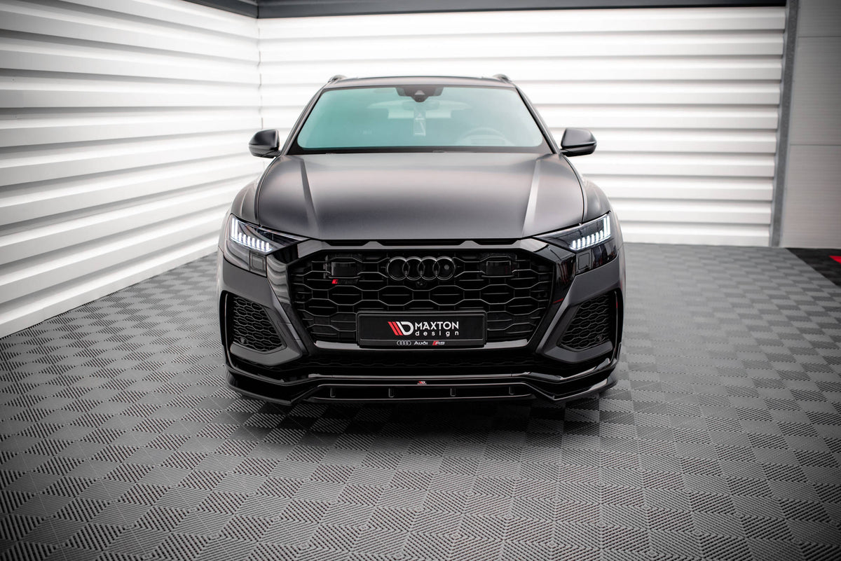 Street+ Spoilerlippe Front Ansatz V.3 passend für Audi RSQ8 Mk1 schwarz Hochglanz – Ansicht 1