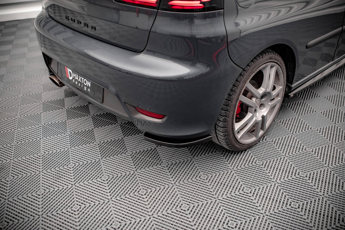 Heck Ansatz Flaps Diffusor passend für Seat Ibiza Cupra Mk3 schwarz Hochglanz – Ansicht 3