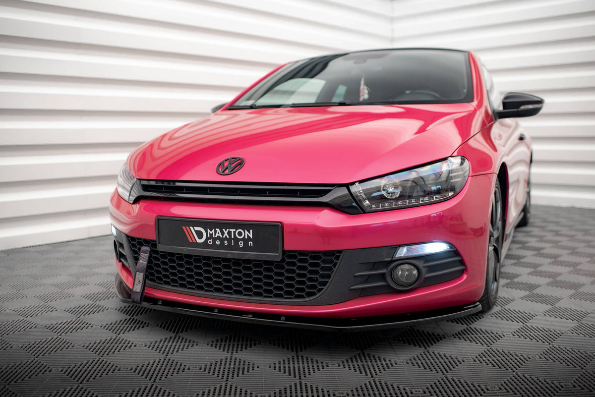 Street+ Spoilerlippe Front Ansatz passend für VW SCIROCCO schwarz Hochglanz – Ansicht 1