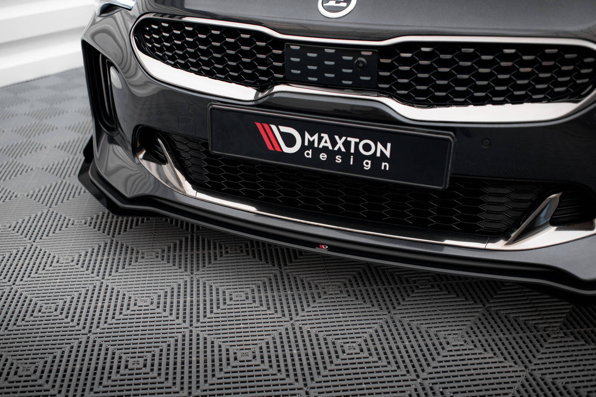 Street Pro Street+ Spoilerlippe Front Ansatz + Flaps passend für Kia Stinger GT / GT-Line / Standard Mk1 schwarz Hochglanz – Ansicht 5