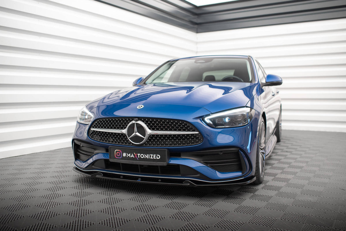 Street+ Spoilerlippe Front Ansatz V.1 passend für Mercedes-Benz C AMG-Line / 43 AMG W206 schwarz Hochglanz – Ansicht 4