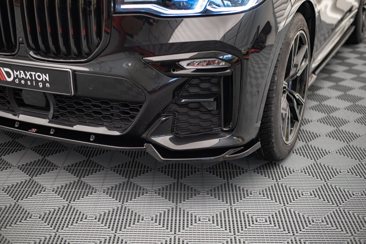 Street+ Spoilerlippe Front Ansatz V.2 passend für BMW X7 M-Paket G07 schwarz Hochglanz – Ansicht 3