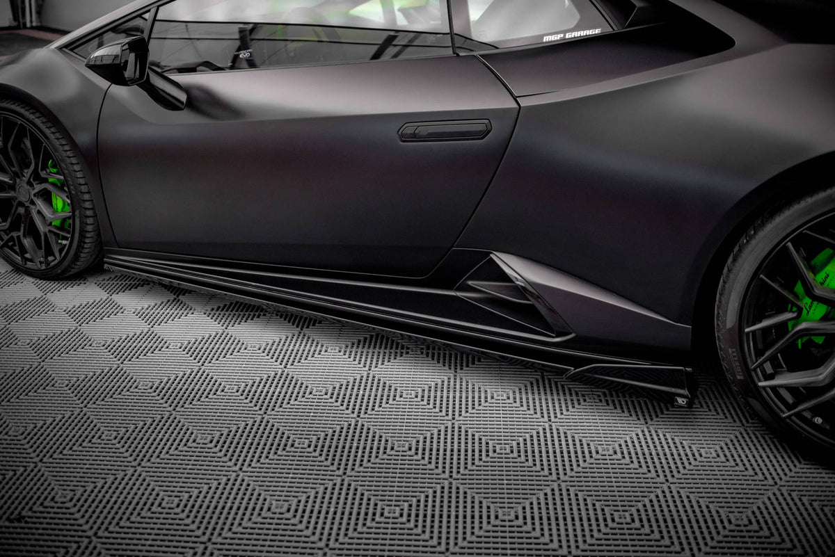 Street+ Seitenschweller Leisten passend für Lamborghini Huracan EVO schwarz Hochglanz – Ansicht 4