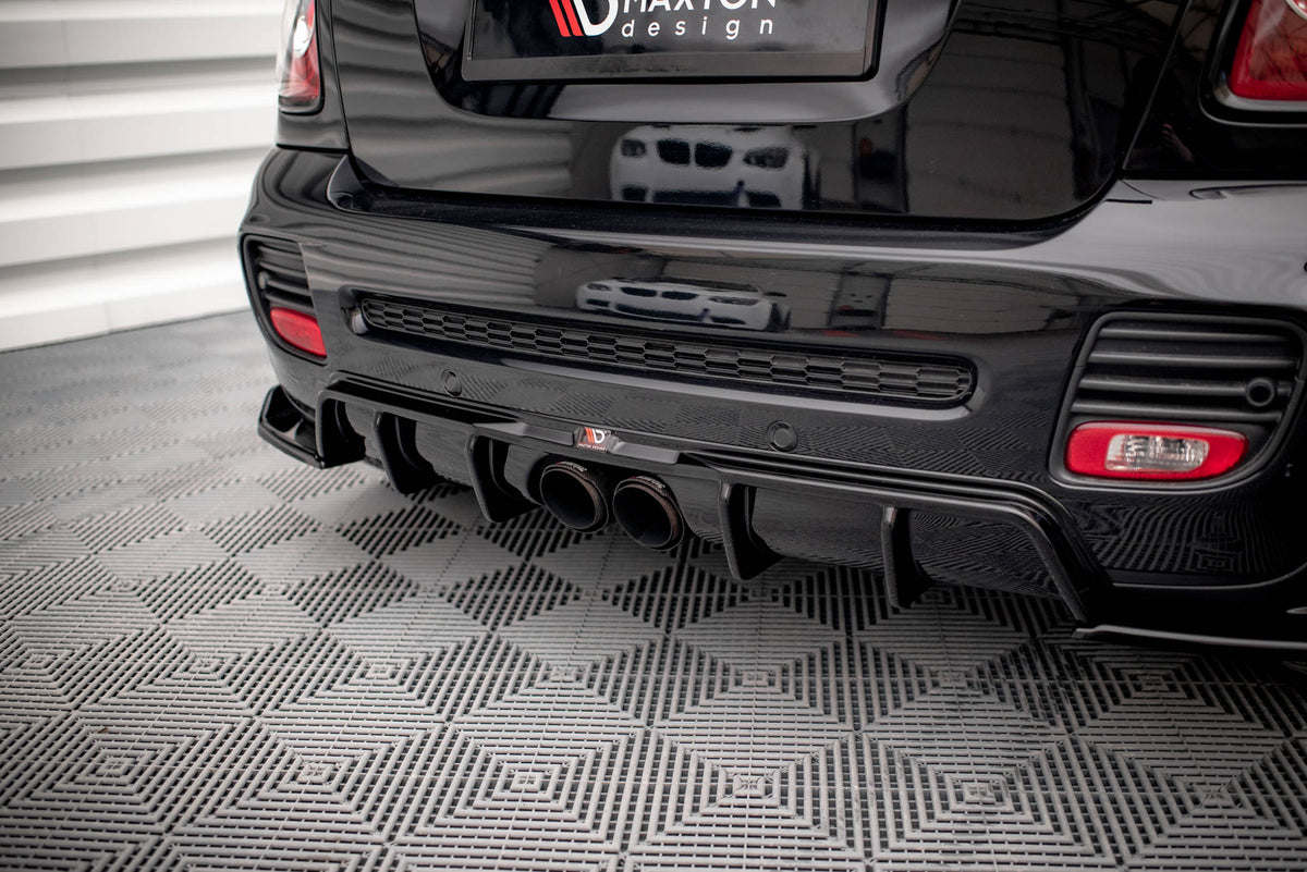 Diffusor Heck Ansatz passend für Mini Cooper John Cooper Works R56 schwarz Hochglanz – Ansicht 3