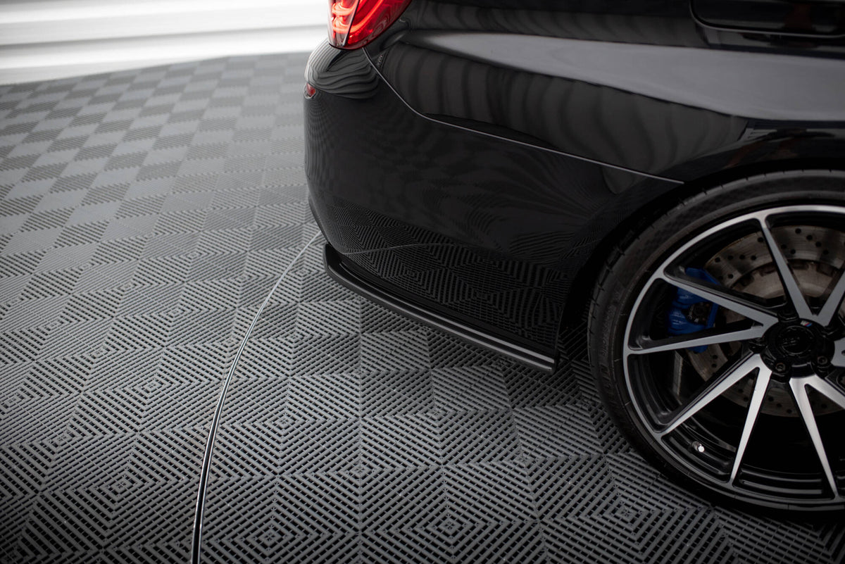 Heck Ansatz Flaps Diffusor passend für BMW M5 F10 schwarz Hochglanz – Ansicht 3