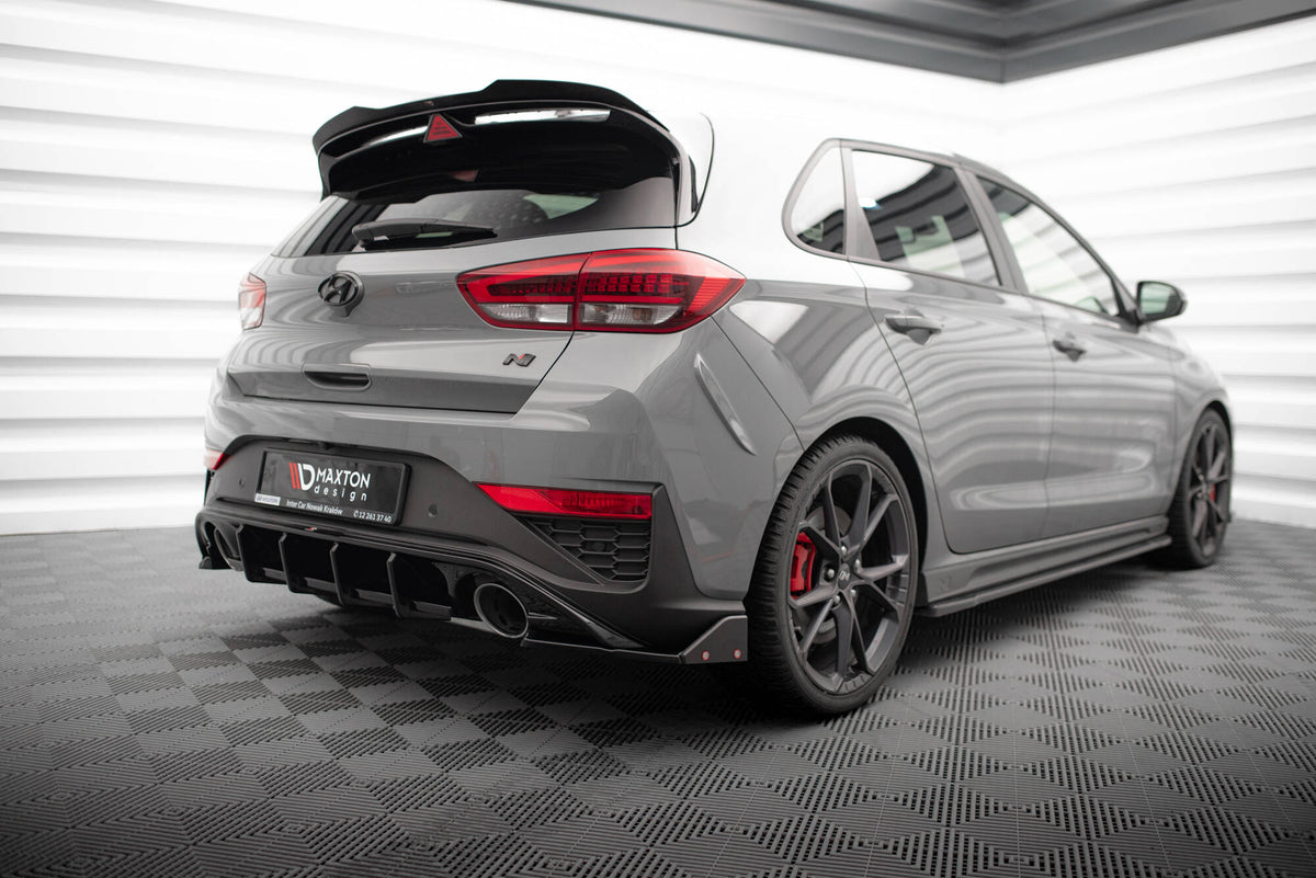 Heck Ansatz Flaps Diffusor V.4 + Flaps passend für Hyundai I30 N Hatchback Mk3 Facelift – Ansicht 4