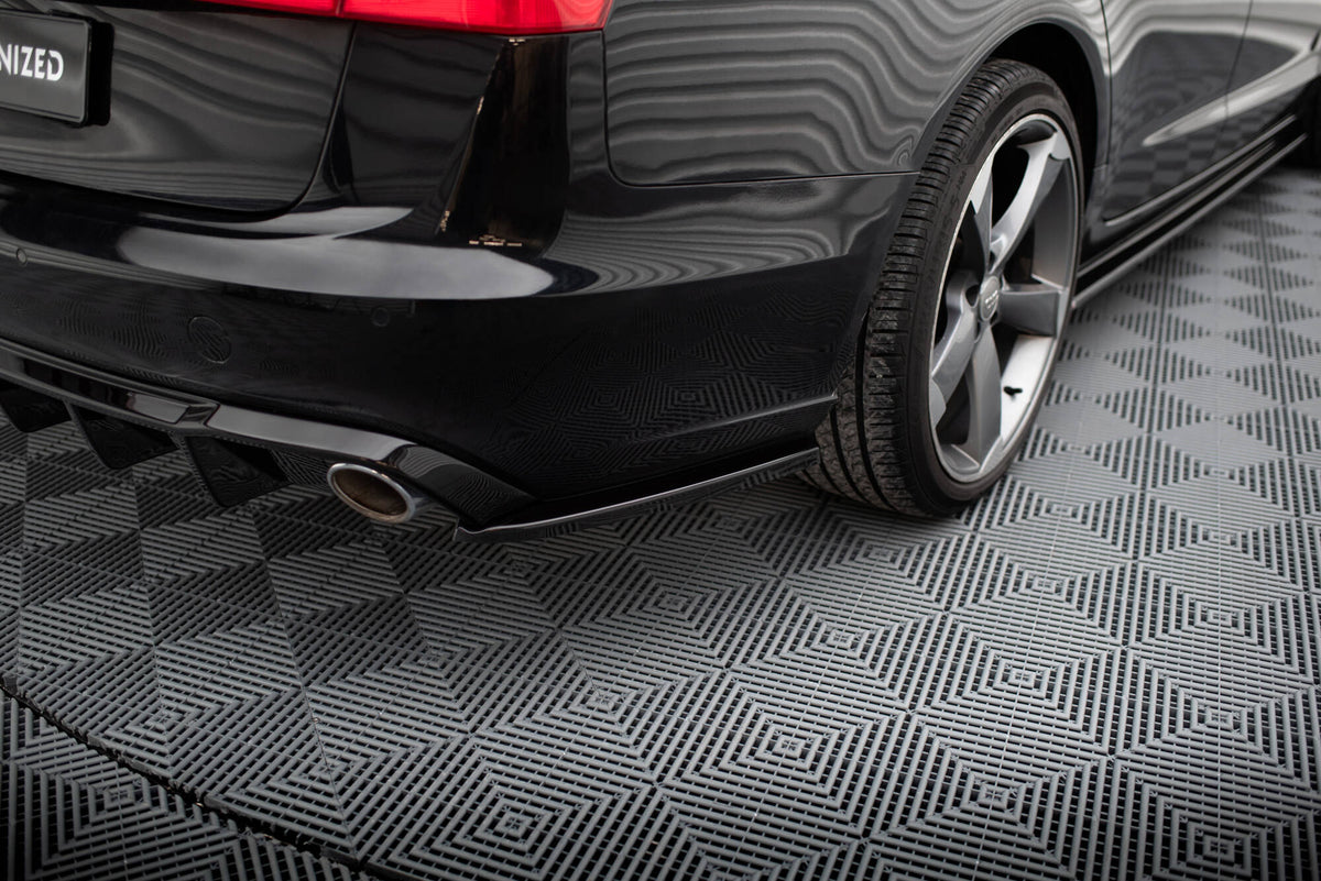Heck Ansatz Flaps Diffusor V.3 passend für Audi A6 Avant / Limousine C7  schwarz Hochglanz – Ansicht 4