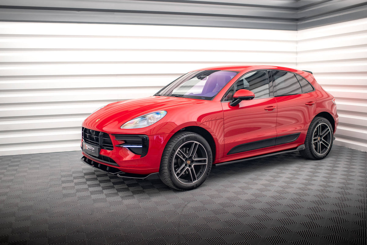 Street+ Seitenschweller Leisten V.2 passend für Porsche Macan Mk1  schwarz Hochglanz – Ansicht 4