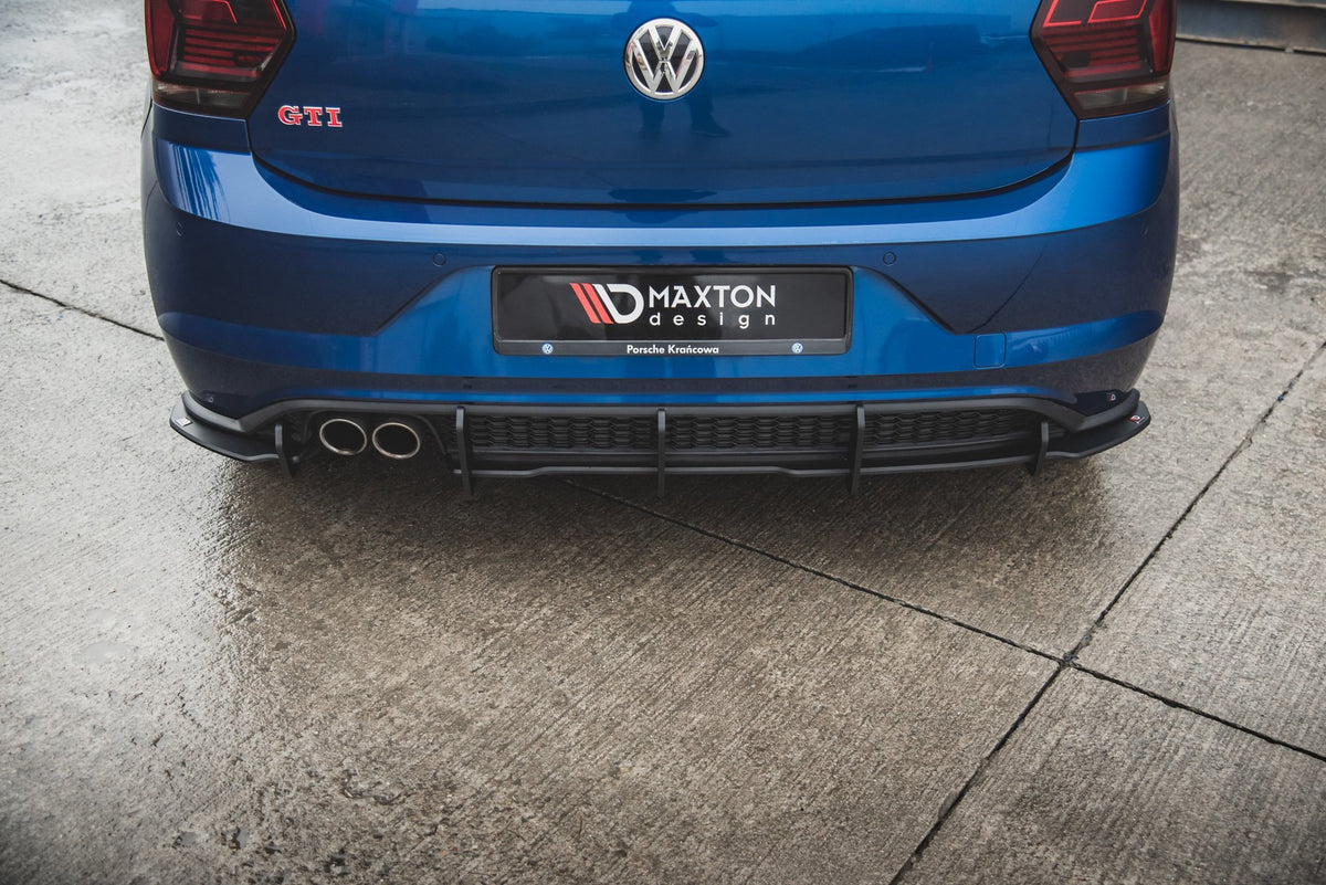 Robuste Racing Diffusor Heck Ansatz passend für VW Polo GTI Mk6 – Ansicht 1