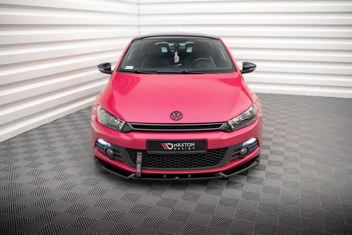 Street+ Spoilerlippe Front Ansatz V.3 passend für VW Scirocco Mk3 schwarz Hochglanz – Ansicht 1