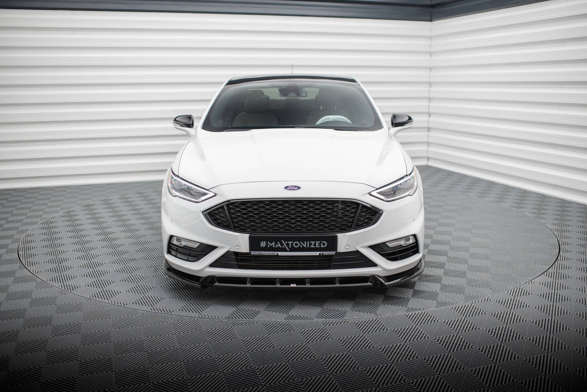 Street+ Spoilerlippe Front Ansatz passend für Ford Mondeo Sport Mk5 Facelift / Fusion Sport Mk2 Facelift schwarz Hochglanz – Ansicht 1