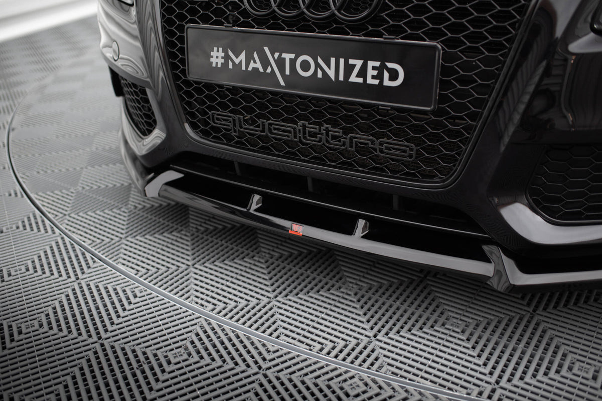 Street+ Spoilerlippe Front Ansatz V.2 passend für Audi S5 / A5 S-Line 8T schwarz Hochglanz – Ansicht 3