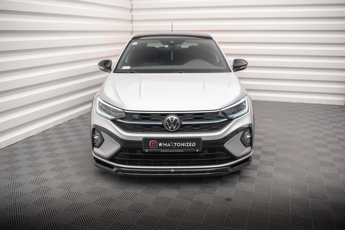 Street+ Spoilerlippe Front Ansatz passend für VW Taigo R-Line Mk1 schwarz Hochglanz – Ansicht 1