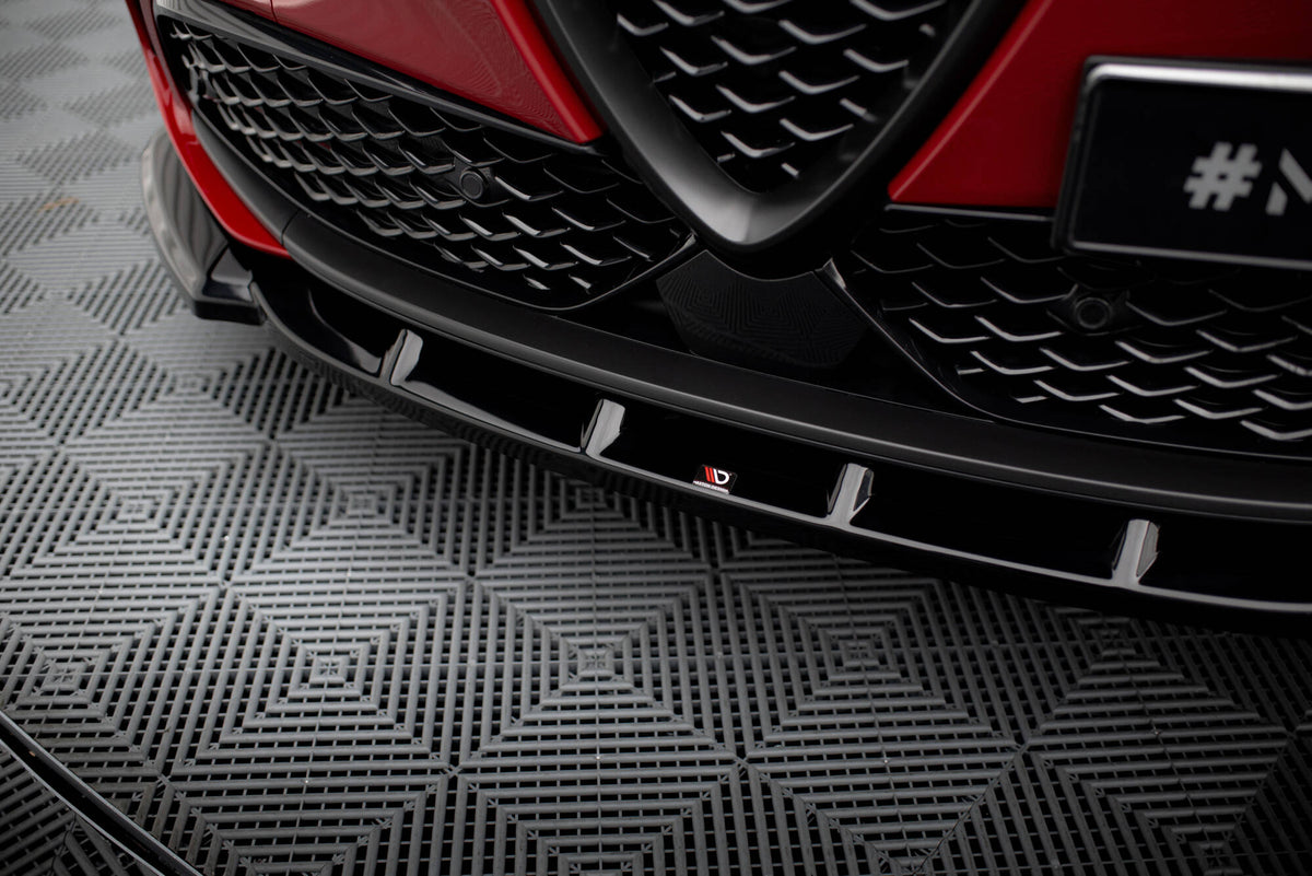 Street+ Spoilerlippe Front Ansatz V.2 passend für Alfa Romeo Tonale Mk1 schwarz Hochglanz – Ansicht 4