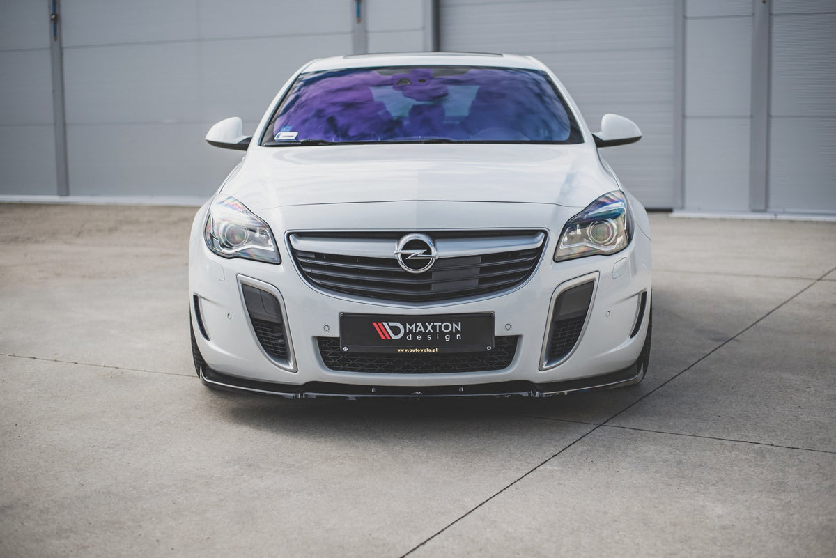 Street+ Spoilerlippe Front Ansatz V.1 passend für Opel Insignia Mk. 1 OPC Facelift schwarz Hochglanz – Ansicht 4
