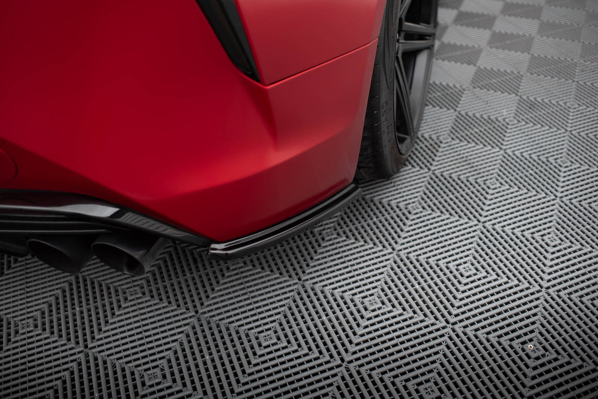 Heck Ansatz Flaps Diffusor passend für Lexus LC 500 schwarz Hochglanz – Ansicht 4