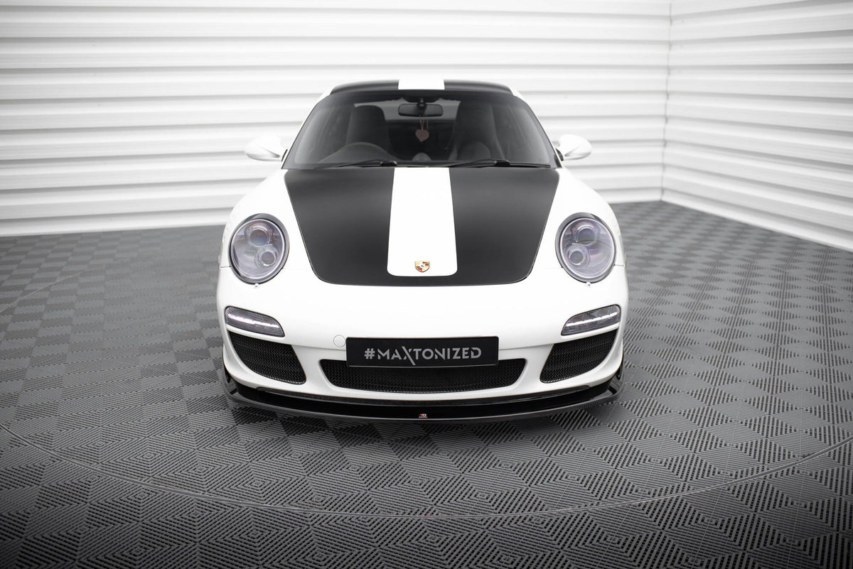 Street+ Spoilerlippe Front Ansatz V.2 passend für Porsche 911 Carrera 997 Facelift schwarz Hochglanz – Ansicht 3