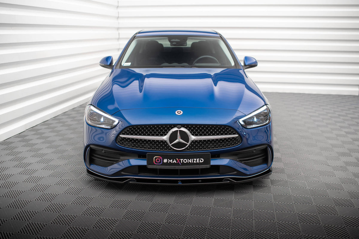 Street+ Spoilerlippe Front Ansatz V.1 passend für Mercedes-Benz C AMG-Line / 43 AMG W206 schwarz Hochglanz – Ansicht 1