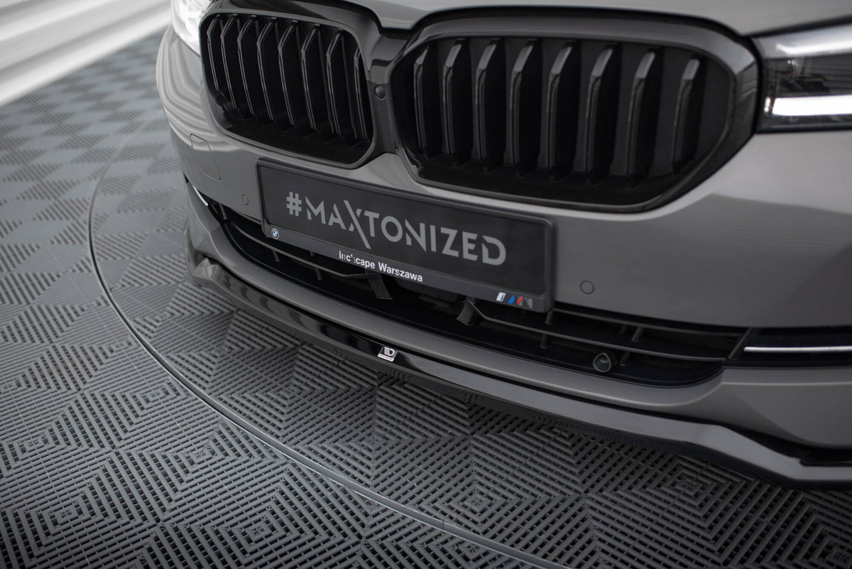 Street+ Spoilerlippe Front Ansatz V.2 passend für BMW 5er G30 / G31 Facelift schwarz Hochglanz – Ansicht 4