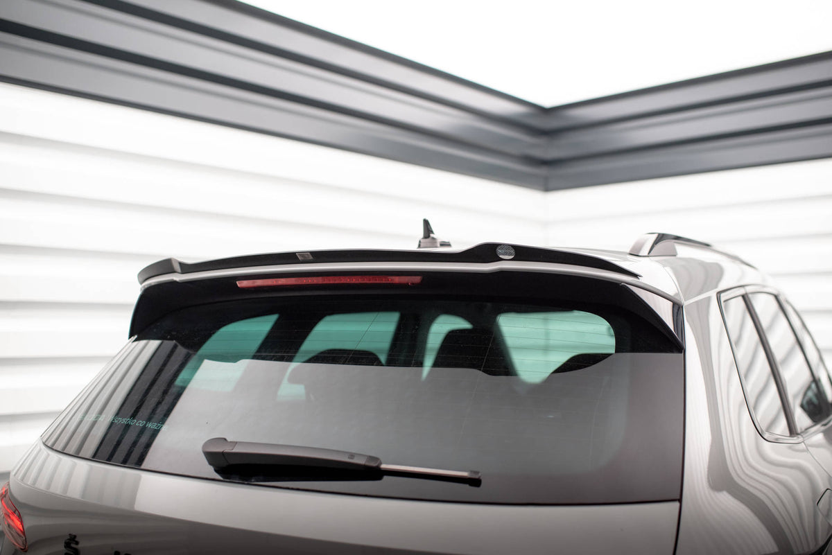 Heckspoiler Lippe Skoda Karoq Sportline Mk1 Facelift schwarz Hochglanz – Ansicht 3