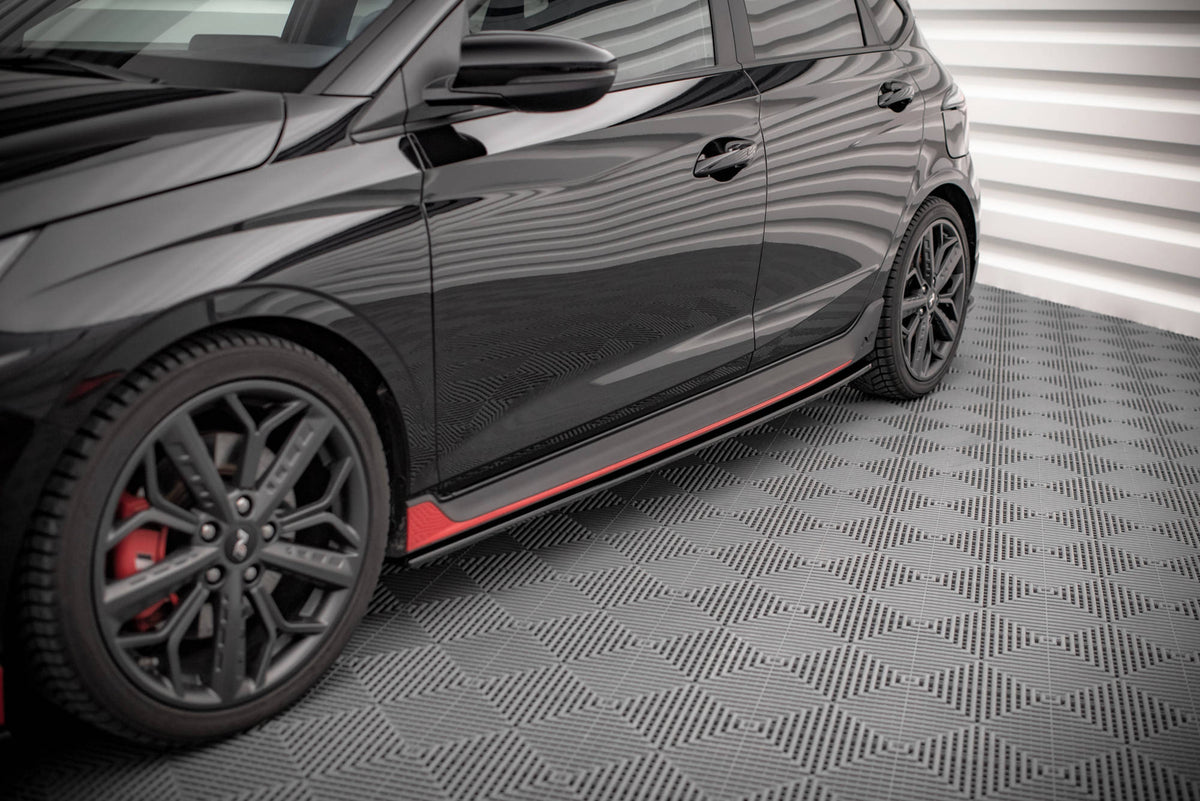 Street+ Seitenschweller Leisten passend für Hyundai I20 N Mk3 schwarz Hochglanz – Ansicht 4