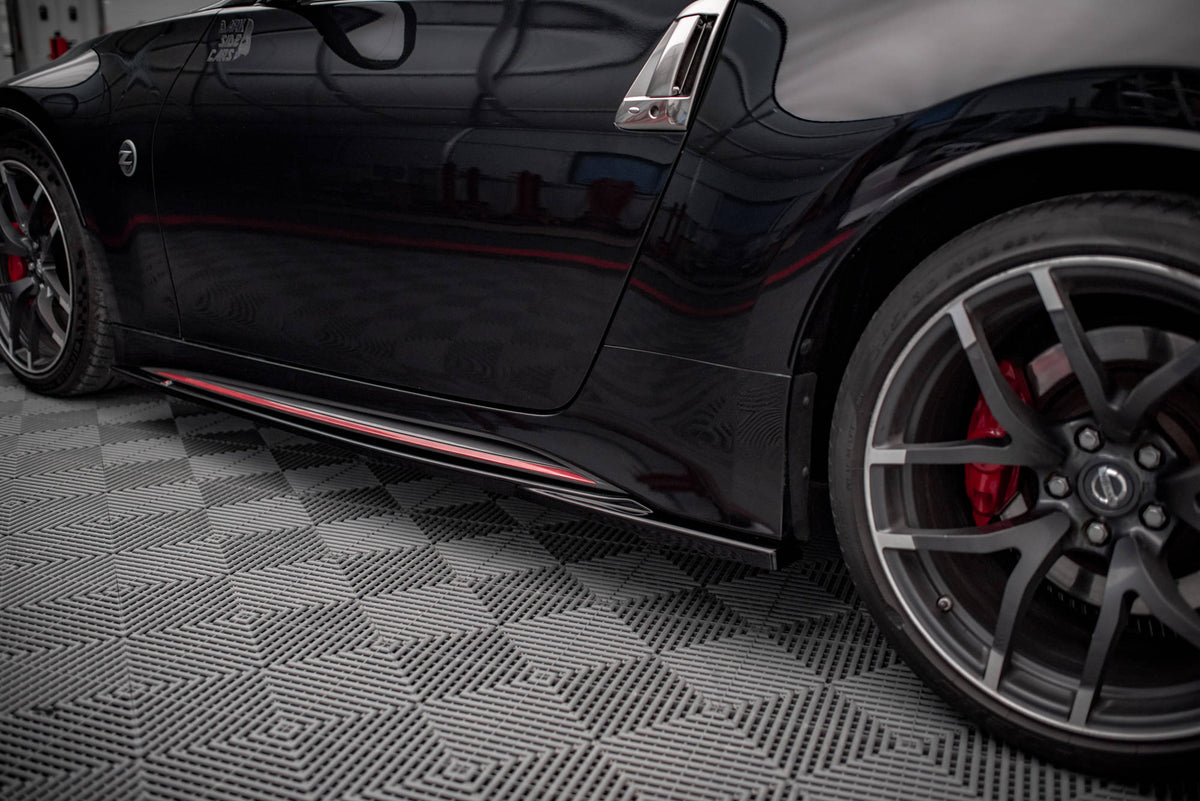 Street+ Seitenschweller Leisten V.2 passend für Nissan 370Z Nismo Facelift schwarz Hochglanz – Ansicht 3