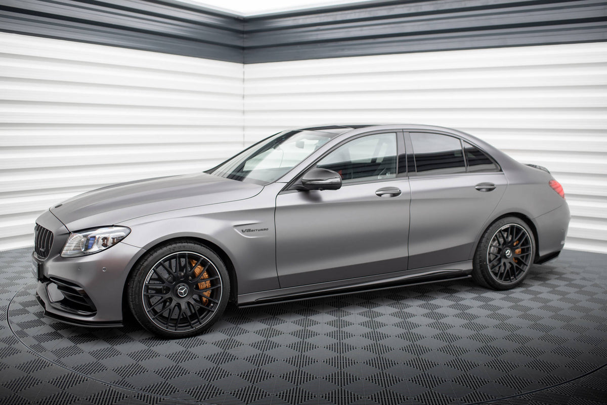 Street Pro Street+ Seitenschweller Leisten passend für Mercedes-AMG C63 Limousine / Kombi W205 Facelift – Ansicht 4
