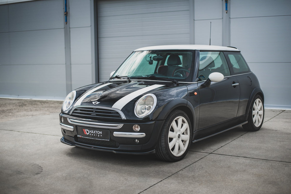 Street+ Spoilerlippe Front Ansatz passend für Mini Cooper / One R50  schwarz Hochglanz – Ansicht 5