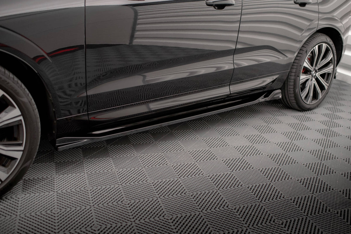 Street+ Seitenschweller Leisten passend für Volvo XC60 R-Design Mk2 Facelift schwarz Hochglanz – Ansicht 3