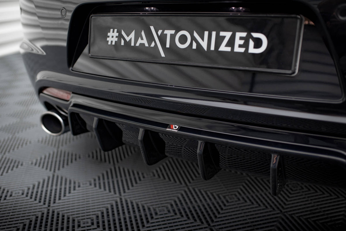 Diffusor Heck Ansatz V.2 passend für VW Scirocco R Mk3 schwarz Hochglanz – Ansicht 4