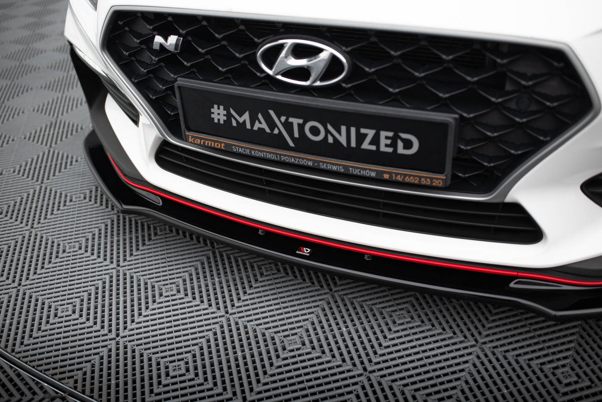 Street+ Spoilerlippe Front Ansatz V.3 passend für Hyundai I30 N Mk3 Hatchback/ Fastback schwarz Hochglanz – Ansicht 4