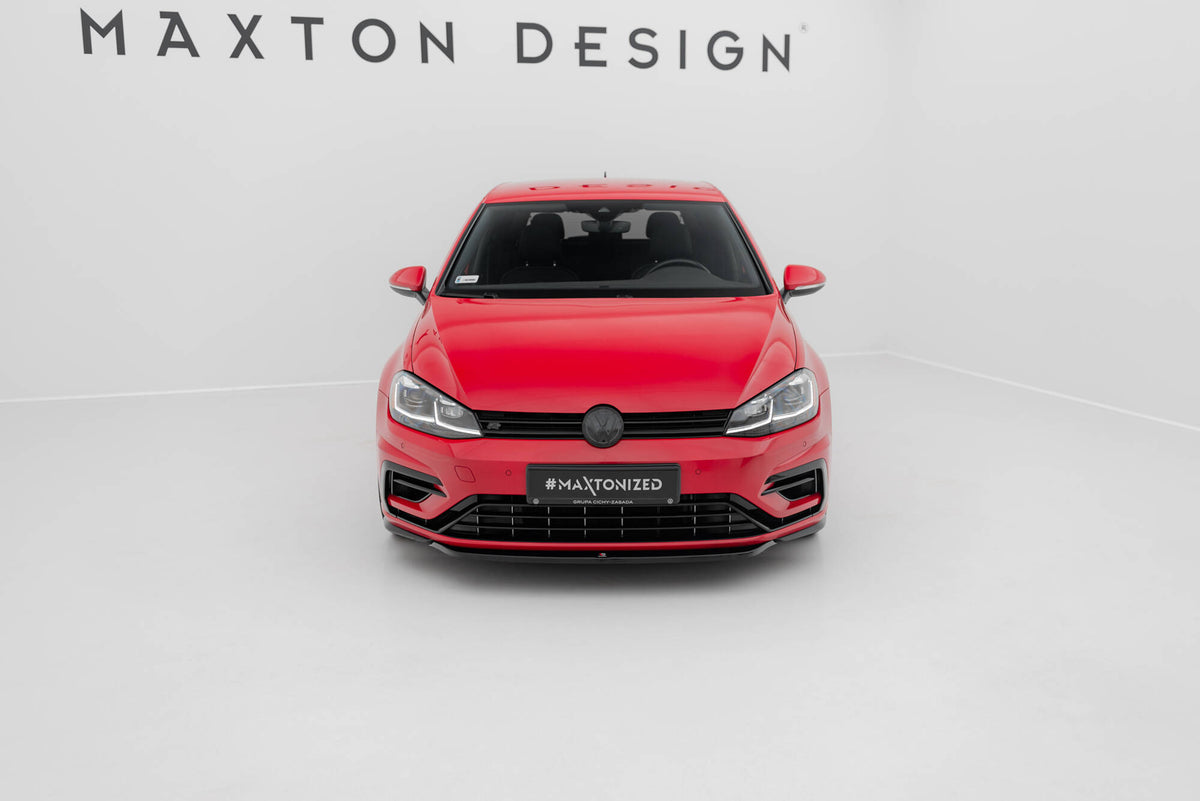 Street+ Spoilerlippe Front Ansatz V.5 passend für VW Golf R / R-Line Mk7 Facelift schwarz Hochglanz – Ansicht 1