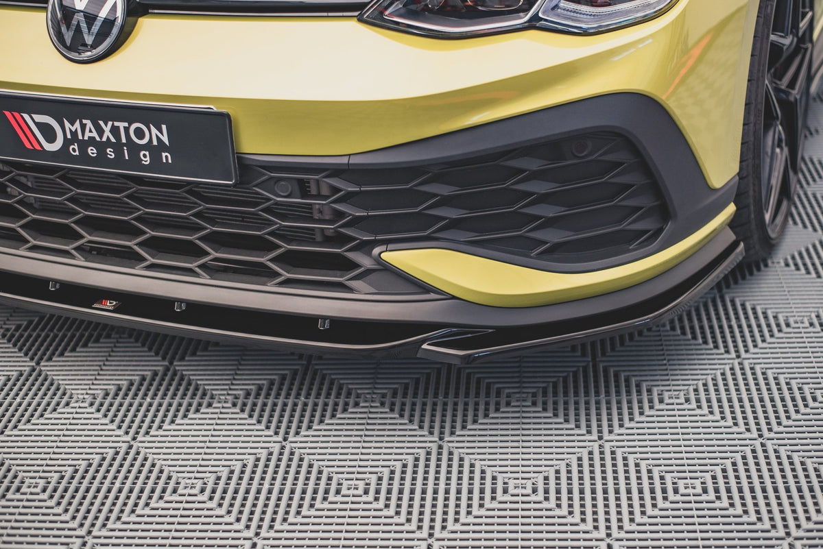 Street+ Spoilerlippe Front Ansatz V.2 passend für VW Golf GTI Clubsport Mk8 schwarz Hochglanz – Ansicht 3