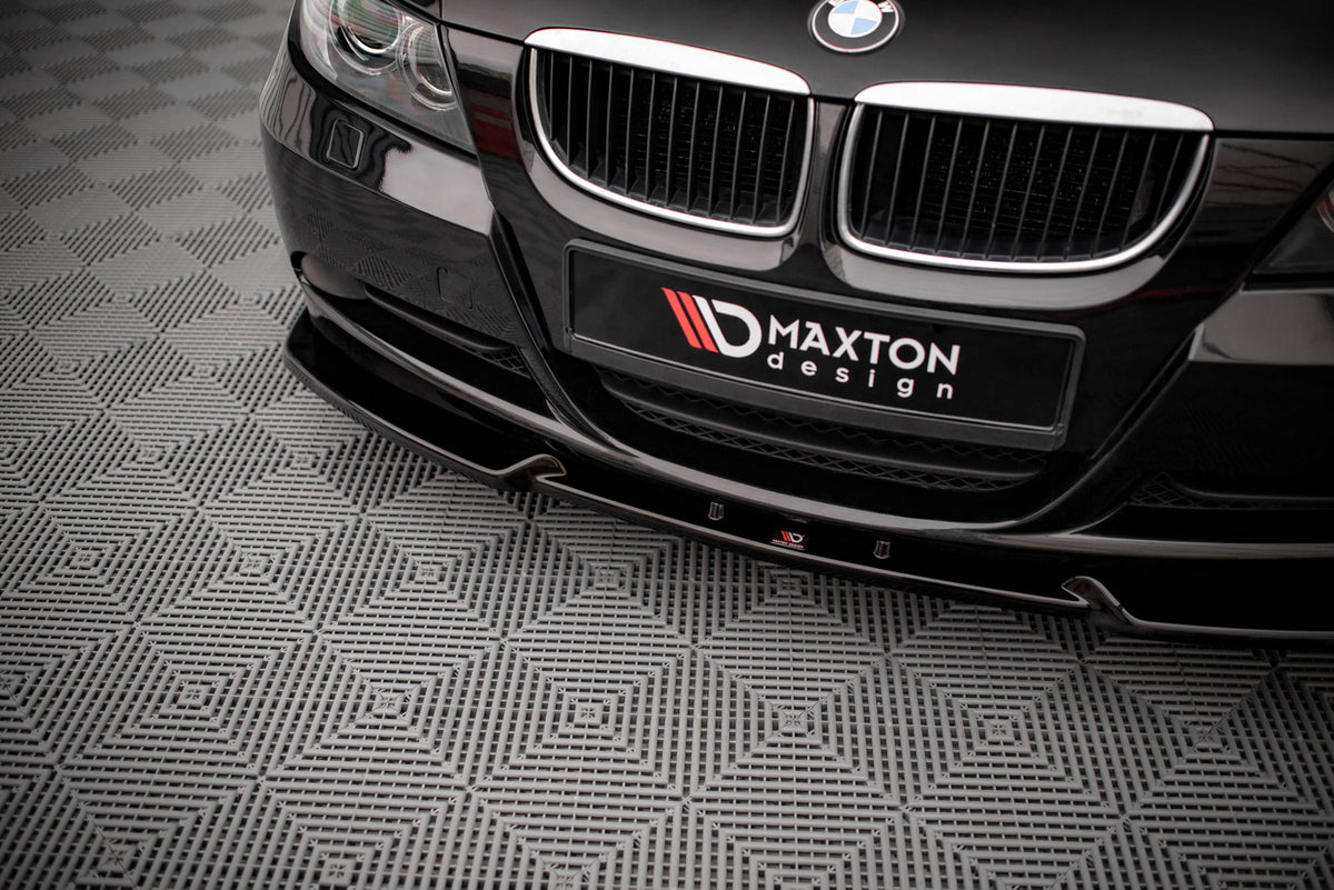 Street+ Spoilerlippe Front Ansatz V.1 passend für BMW 3er E90 schwarz Hochglanz – Ansicht 3