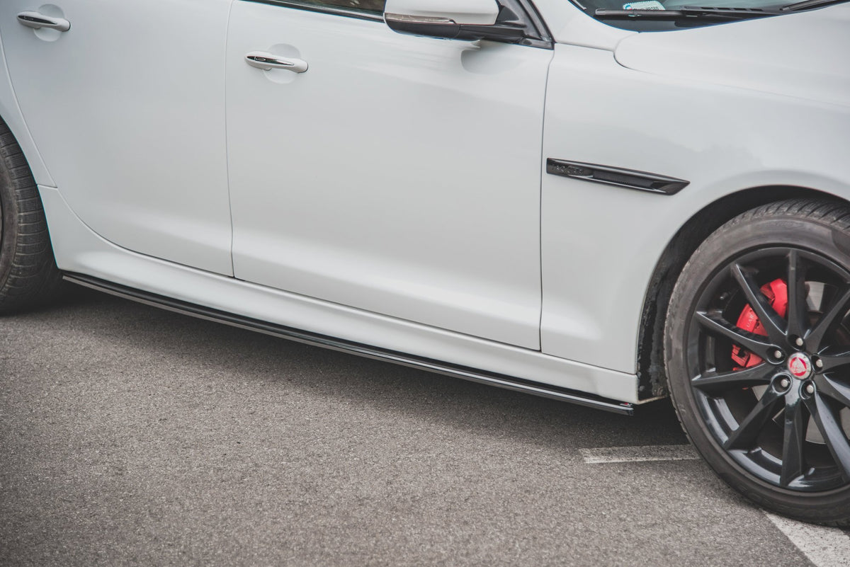 Street+ Seitenschweller Leisten passend für Jaguar XJ R-Sport X351 Facelift schwarz Hochglanz – Ansicht 3