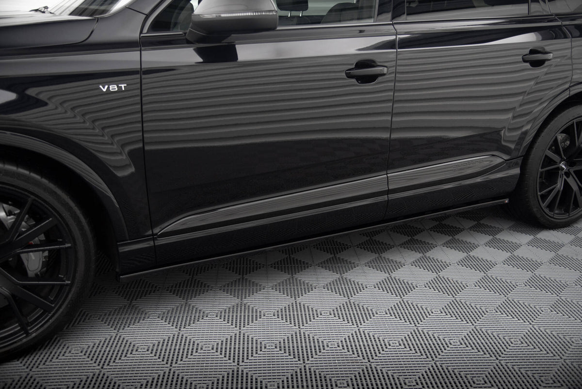 Street+ Seitenschweller Leisten V.2 passend für Audi SQ7 / Q7 S-Line Mk2 schwarz Hochglanz – Ansicht 3