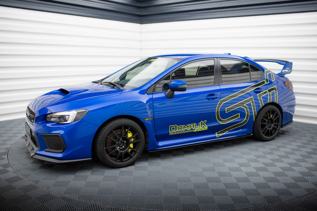 Street+ Seitenschweller Leisten V.2 passend für Subaru WRX STI Mk1  schwarz Hochglanz – Ansicht 1
