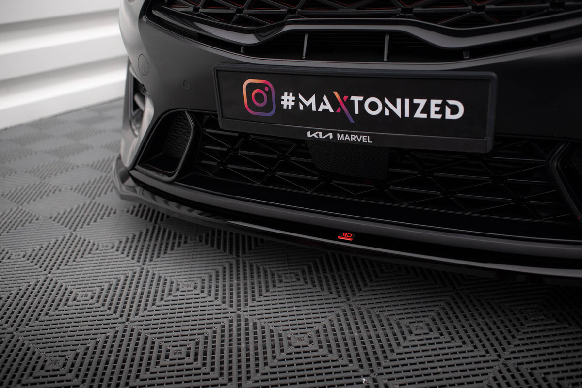 Street+ Spoilerlippe Front Ansatz V.1 passend für Kia Proceed GT Mk3 Facelift / Ceed GT / GT - Line Mk1 Facelift  schwarz Hochglanz – Ansicht 3