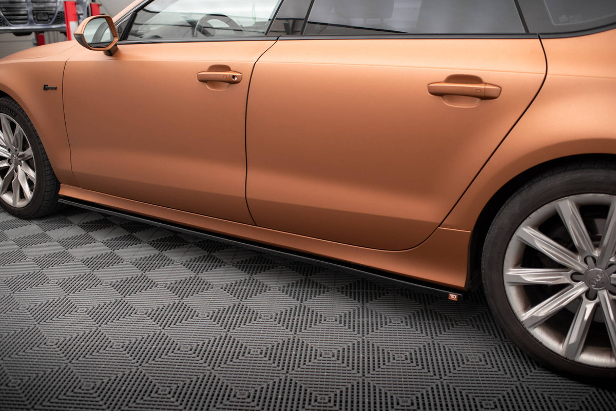 Street+ Seitenschweller Leisten passend für V.3 passend für Audi A7 S-Line / S7 C7 schwarz Hochglanz – Ansicht 3