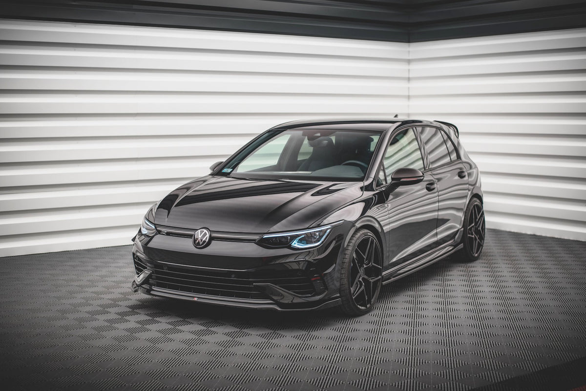 Street+ Spoilerlippe Front Ansatz V.6 passend für VW Golf R Hatchback / Variant  Mk8 schwarz Hochglanz – Ansicht 4