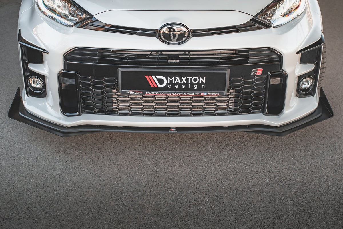 Street Pro Street+ Spoilerlippe Front Ansatz passend für + Flaps passend für Toyota GR Yaris Mk4 schwarz Hochglanz – Ansicht 1