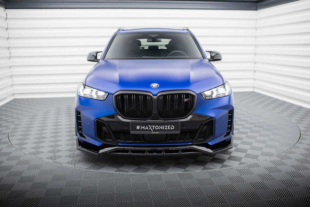 Street+ Spoilerlippe Front Ansatz V.2 passend für BMW X5 M-Paket G05 Facelift schwarz Hochglanz – Ansicht 1