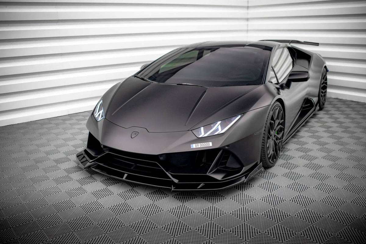 Street+ Spoilerlippe Front Ansatz passend für Lamborghini Huracan EVO AWD schwarz Hochglanz – Ansicht 7
