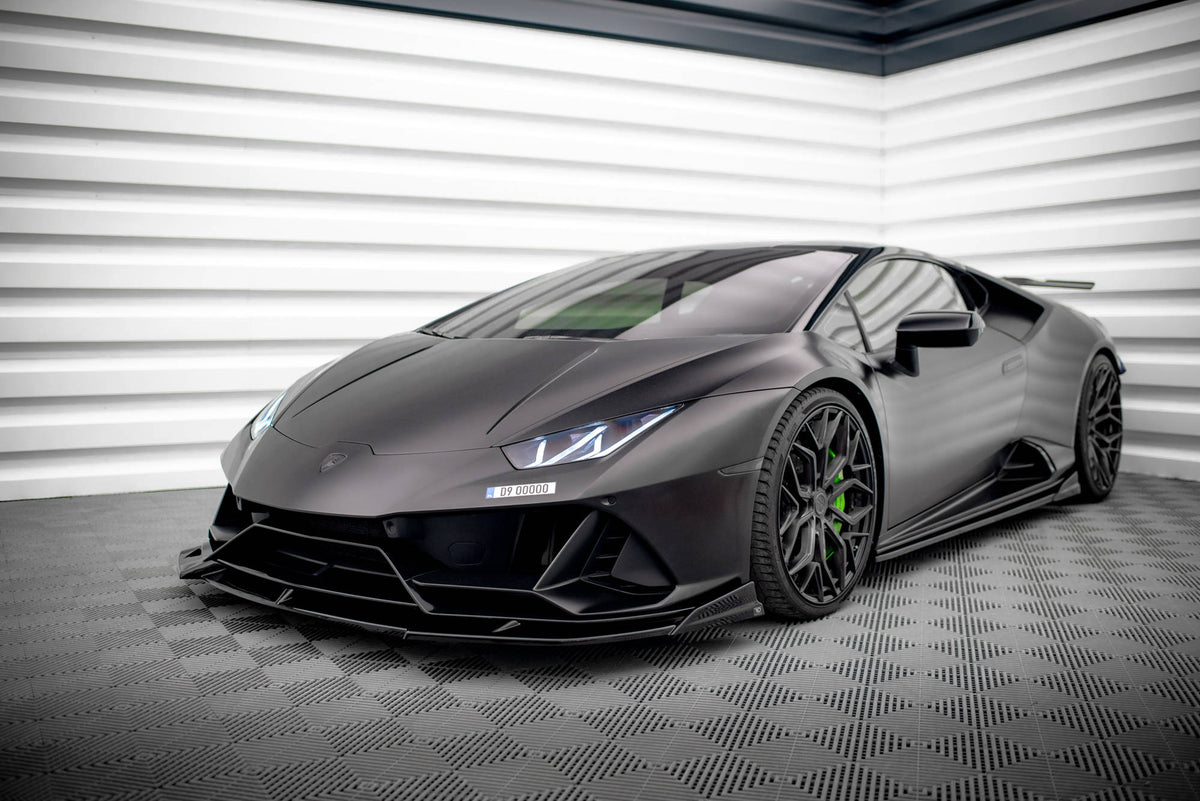 Street+ Spoilerlippe Front Ansatz passend für Lamborghini Huracan EVO AWD schwarz Hochglanz – Ansicht 5